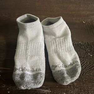 Columbia White and Gray Athletic Socks